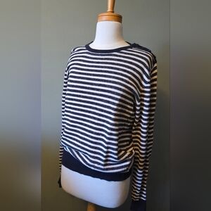 Made In The Shade Linen Navy Striped Sweater